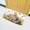 Printed Easter Bunny Spring Welcome Doormat Mat Polyester Outdoor Home Decor Holiday Rug for Narnia Entrance Porch Gift Idea