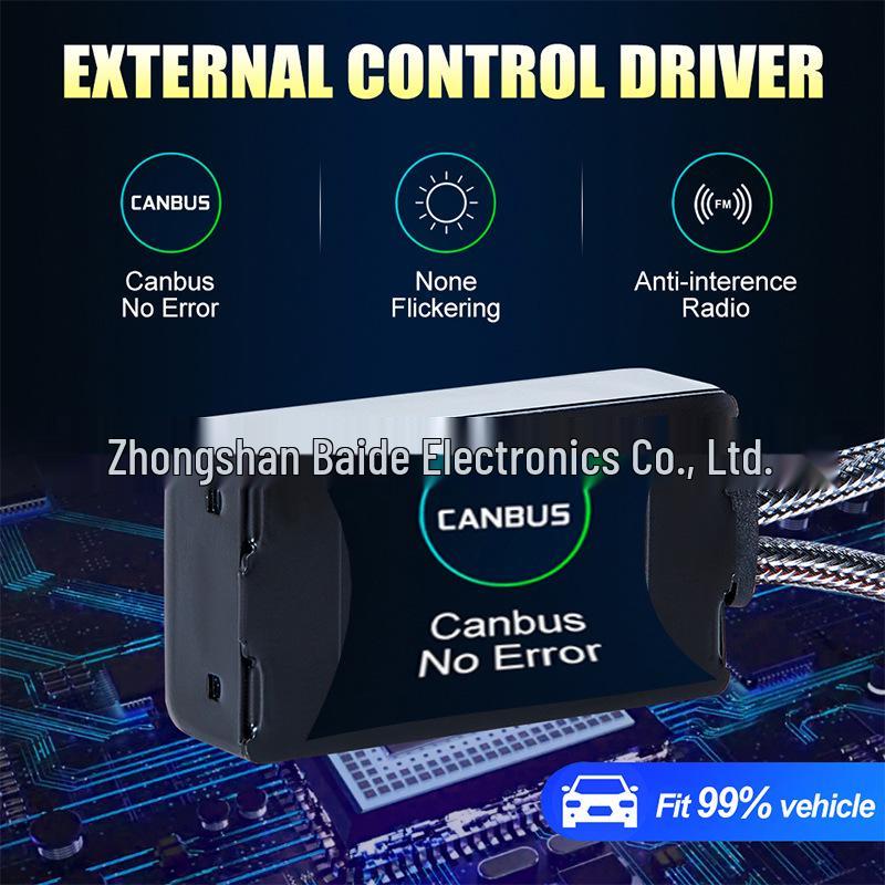80W High-Power LED Car Headlight Upgrade with 3570CSP Lamp Beads & CANBUS Decoder