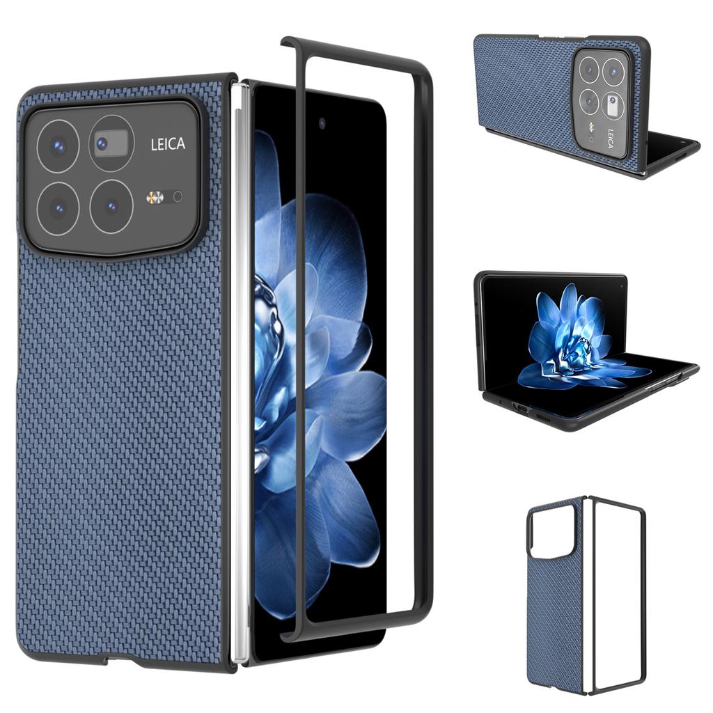 For Xiaomi Mix Fold 4 5G Case Carbon Fiber Texture PU+PC Phone Cover