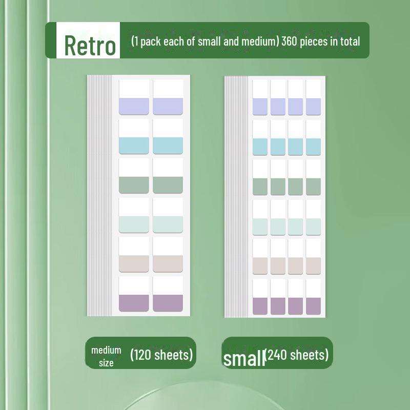 Custom Morandi Index Label Sticky Notes – Fluorescent Bookmarks for Students