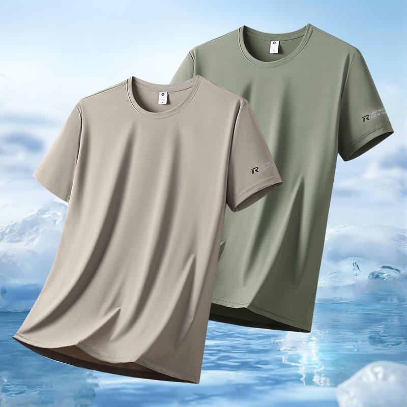 Quick-drying T-shirt Quick-drying Sports Short-sleeved Ice Silk Breathable T-shirt Round Neck Casual Short-sleeved