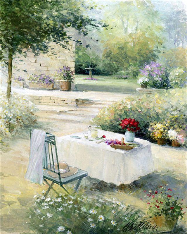 RUOPOTY DIY Frame Oil Painting By Numbers Window Scenery Acrylic On Canvas Wall Art Picture By Numbers Flower For Living Room