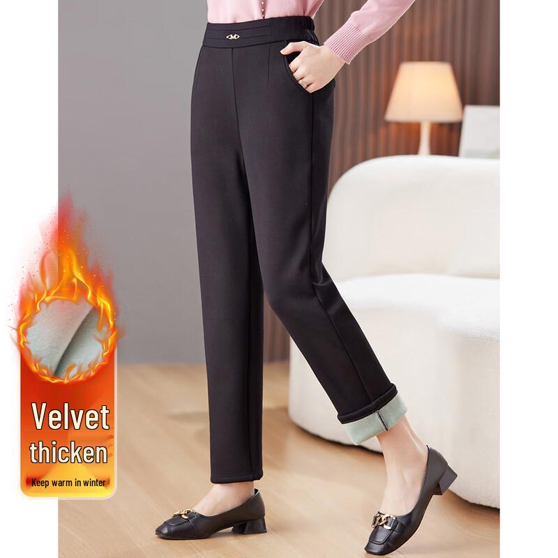 Pasite Women s Plus Velvet Warm Casual Pants 3XL
