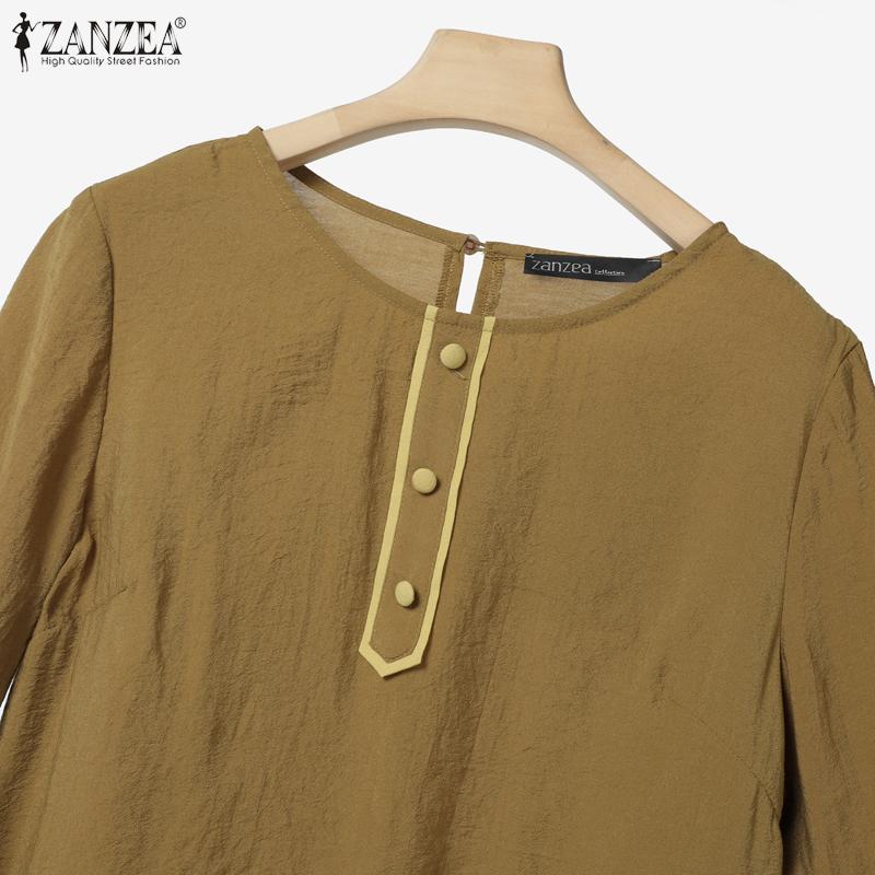 ZANZEA Women Half Sleeve Blouse and Pants Summer Two Piece Suit Sets