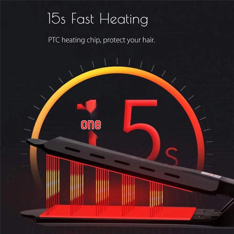 Steam Hair Straightener Flat Iron: Damage-Free, Four Temperature Settings, Ideal for Bangs and Styling