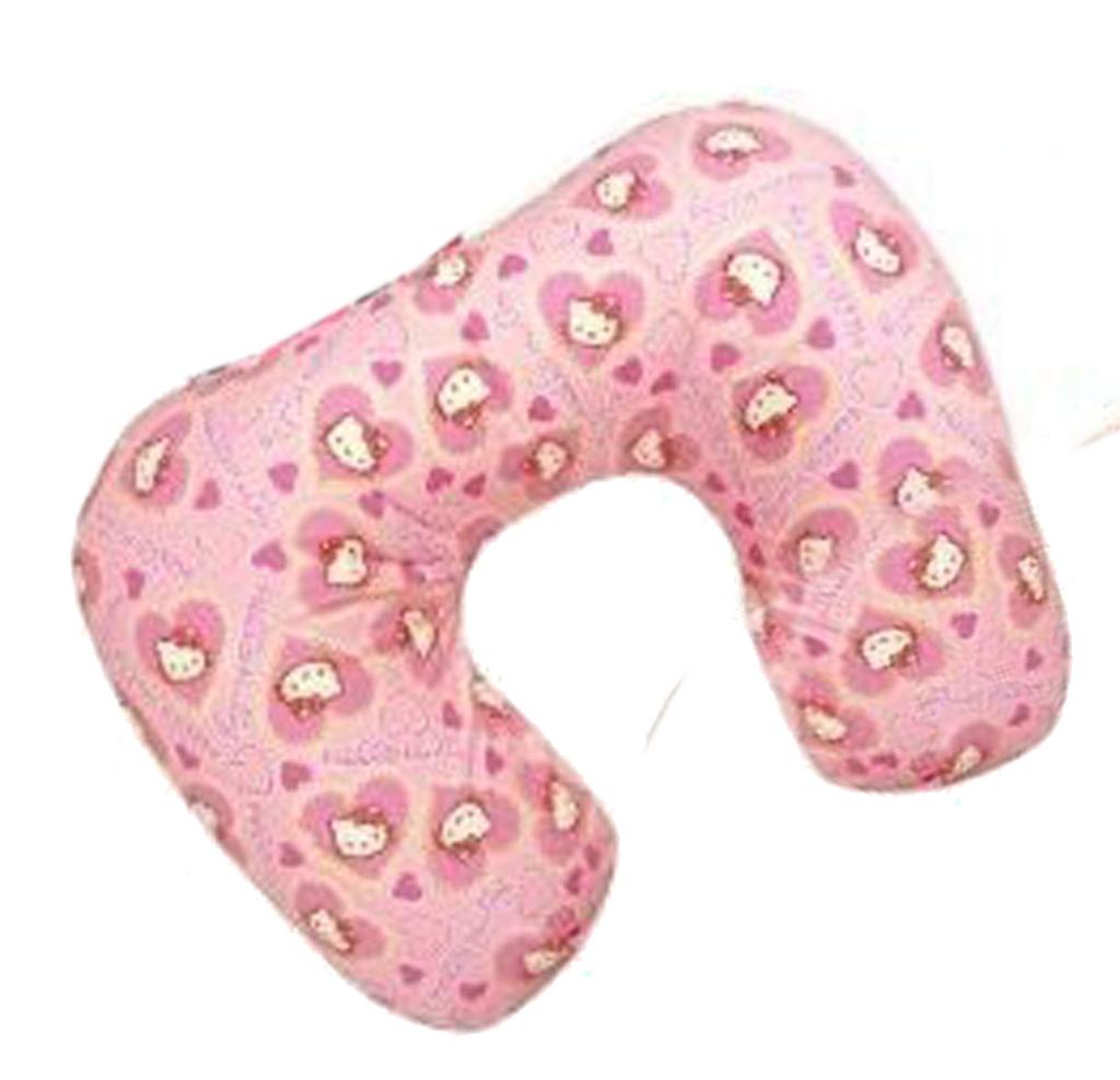 Vanguard Hello Kitty Travel Neck Pillow with Glitter Heart, Pink