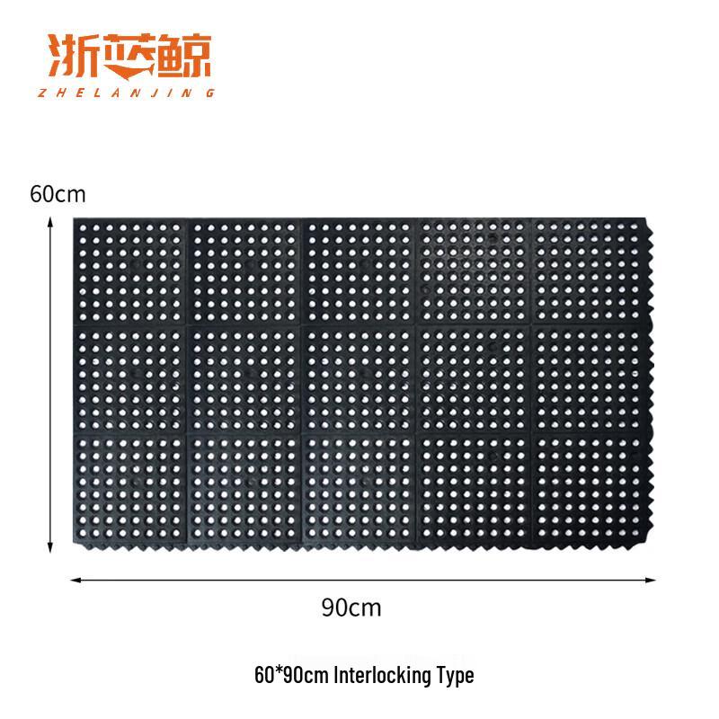 Commercial Anti-Slip Interlocking Rubber Mat