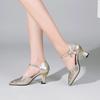 Fashion Ladies Shoes 2024 Fashion Pointed Toe Women's Pumps Autumn Shallow Buckle Solid Stilettos or Thin Heels Office Ladies Shoes
