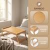 Portable Multifunctional Bamboo Serving Tray with Folding Legs Breakfast in Bed Tray for Sofa Serving Eating Working Reading