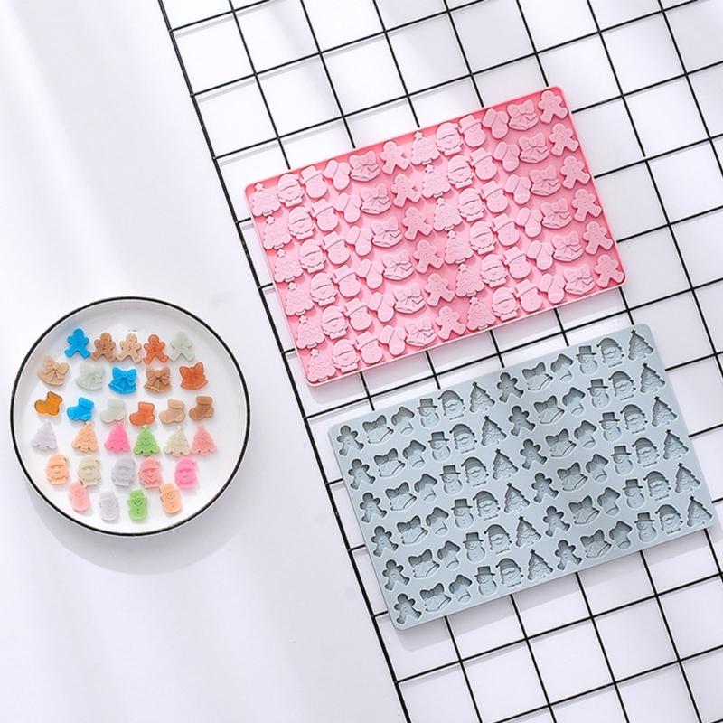 72 Cavity Christmas Silicone Flexible Mould Clay Resin Ceramics Candy Dropshipping