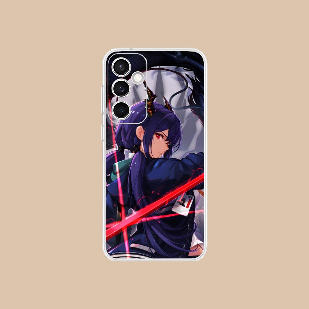 

Arknights Chen Clear Mobile Phone Case for Samsung Galaxy S25 S24 S23 S22 S21Plus FE Ultra Colorful Cover Galaxy S21+ 5G