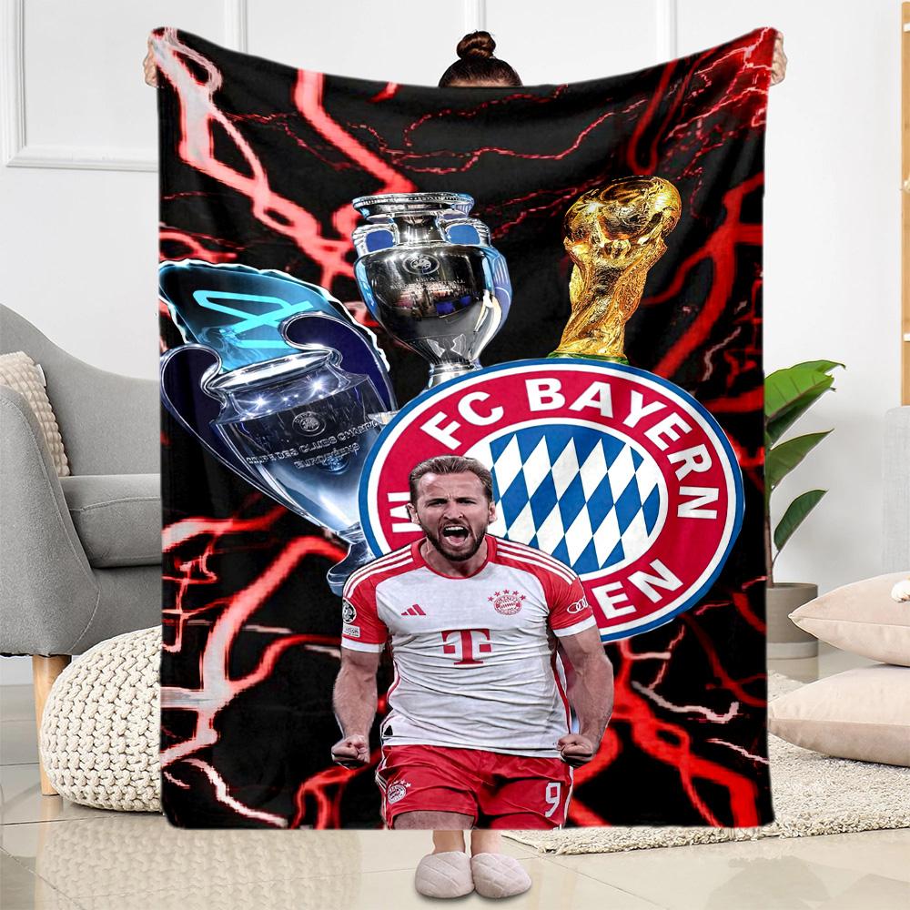 FC Bayern München Decke Weich Warm Gemütlich Großartig für Meeresufer Büro Bett für Alle Anlässe Verspieltes Design Bestes Urlaubsgeschenk für Freunde Familie