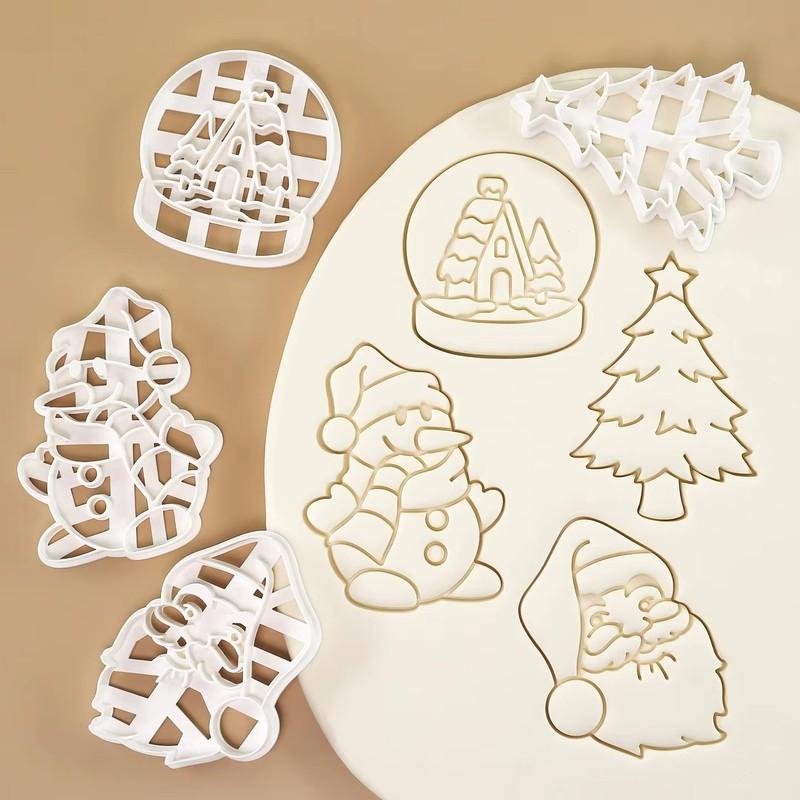 Vykrajovátka na vánoční cukroví Perník Pan Santa Claus razítko do forem pro děti Vánoční večírek Embossovač Forma na sušenky Pečicí potřeby
