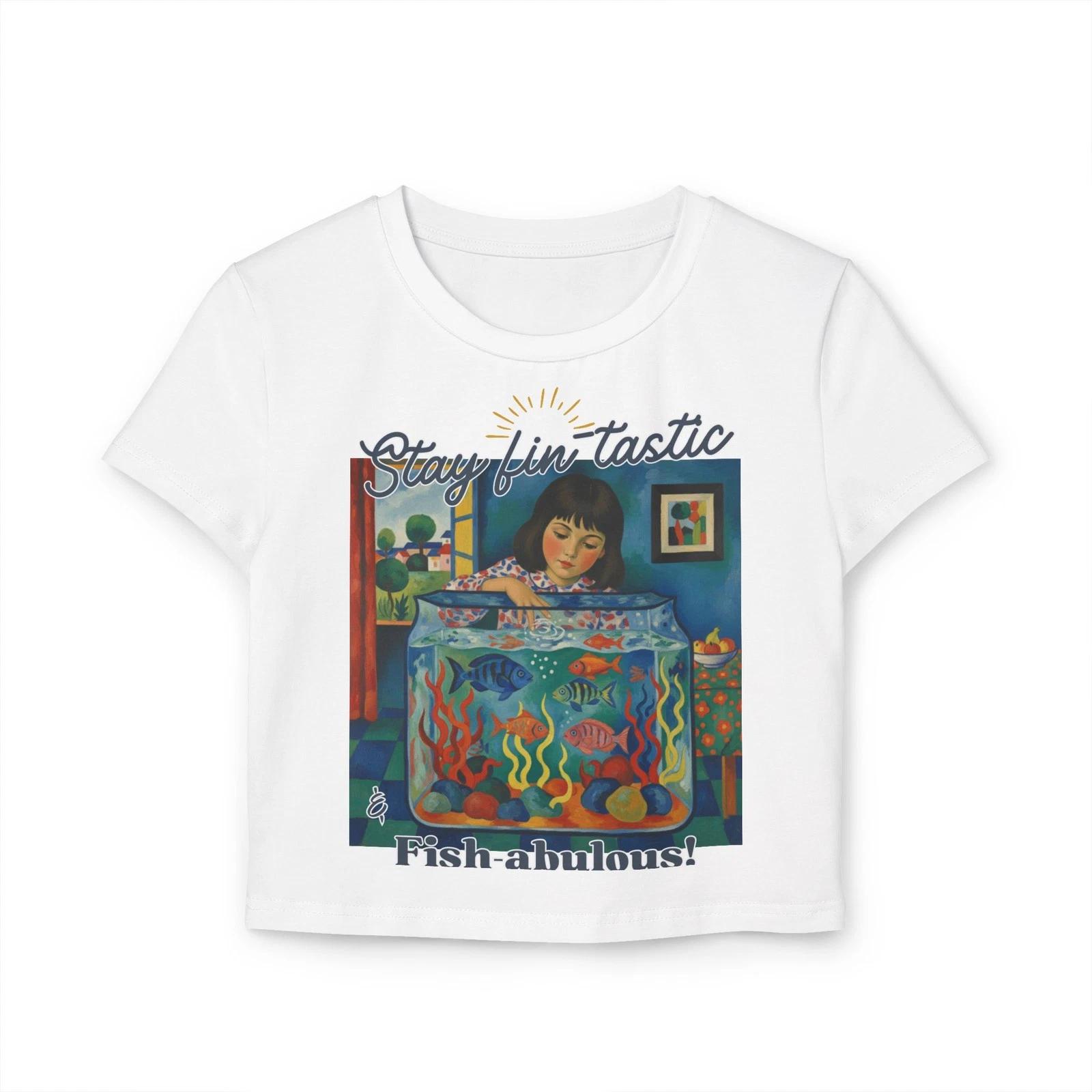 Fish-abulous Children s Children s T Children s T-shirt — Stay Fin-tastic Design- Whimsical Wo s Baby Tee 130