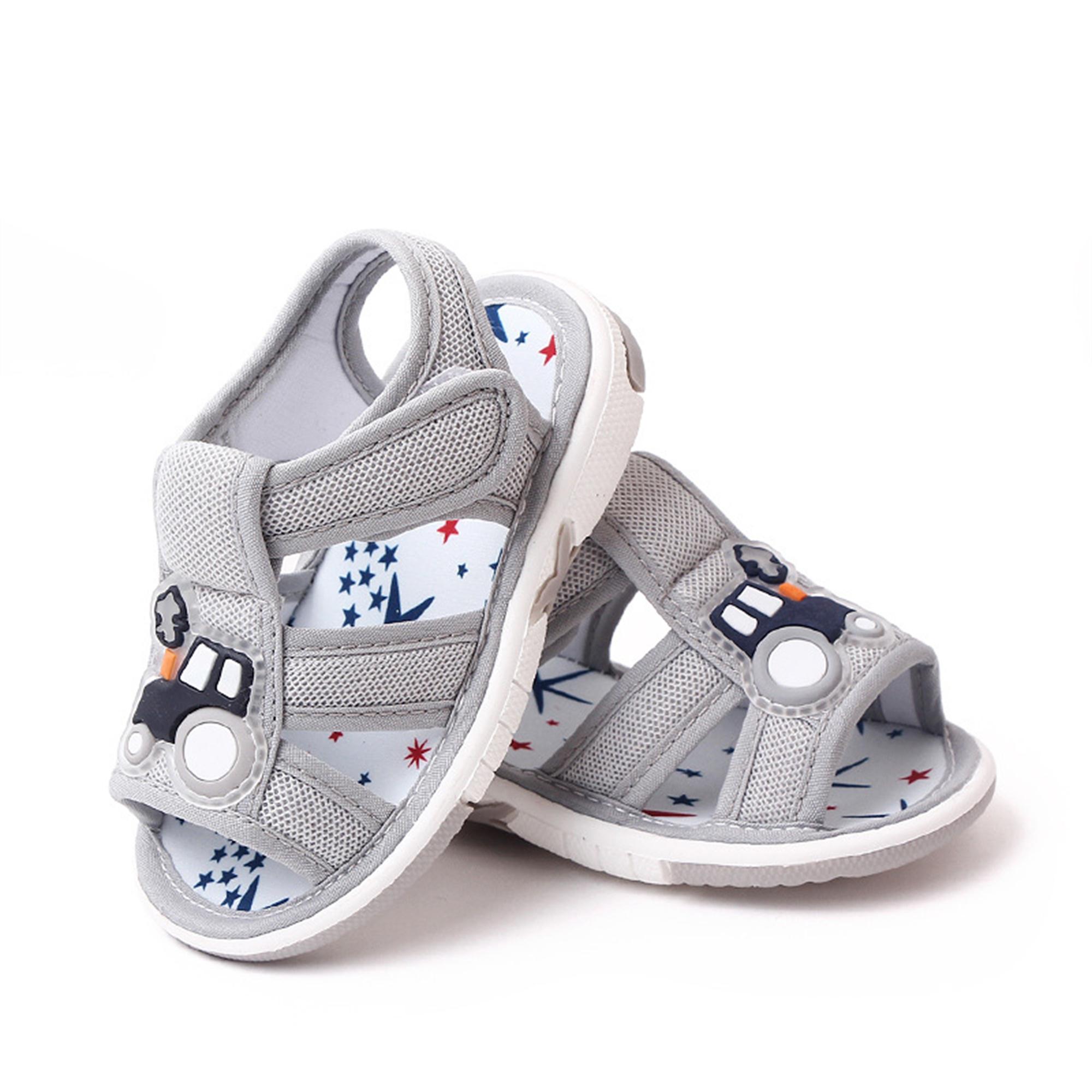 

New Baby Sandals Summer Children s Calling Shoes Cartoon Car 1-2 Soft Sole Baby Shoes Walking Shoes baby shose 24