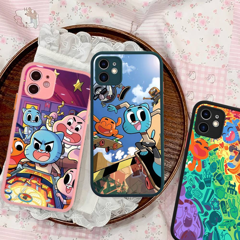 The A-Amazing W-World Of G-Gumball Phone Case For iPhone 13 12 X XS MAX Pro Max 16 15 11 14 Pro Max Shockproof Matte Cover