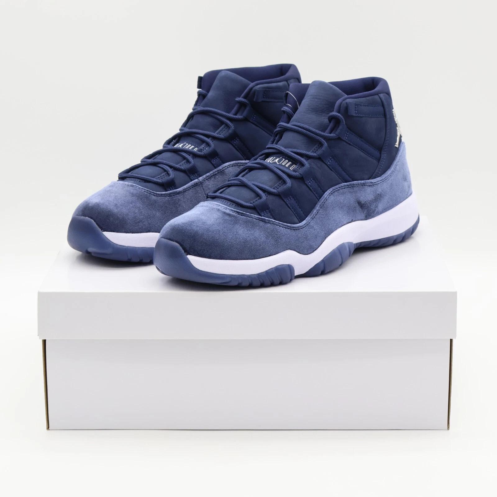 

AR0715-441 Nike Air Jordan 11 Retro Midnight Navy Metallic Silver (Women s) US 7.5W