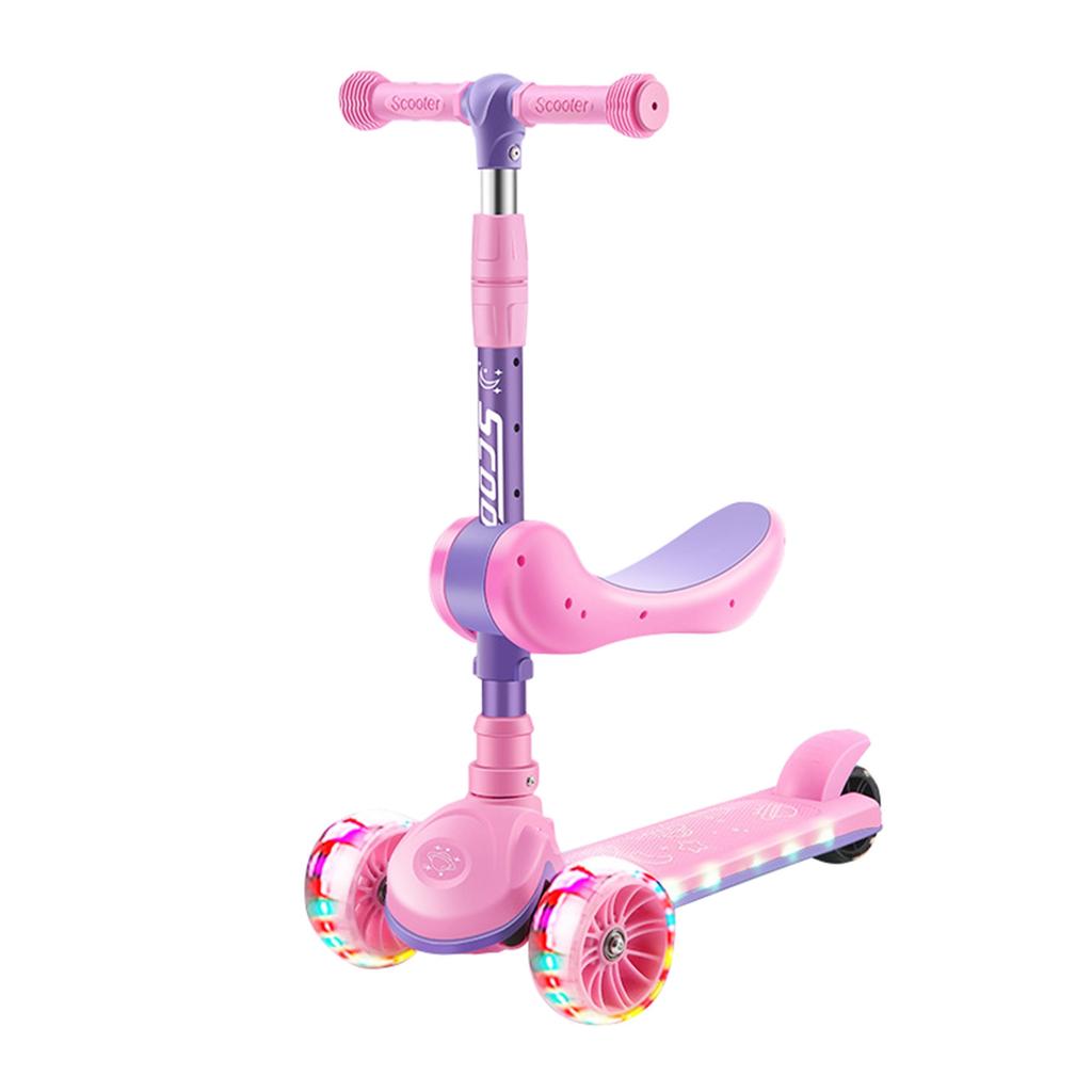 Children's Scooter Children's Car Three-wheeled Scooter Scooter Big Wheels Silent Belt Music Seat