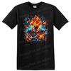 Vegeta Super Saiyan God T Shirt Fiery Blue Energy Anime Graphic Tee Gift Top