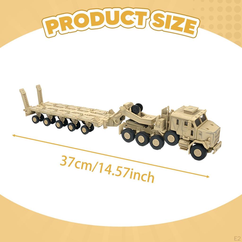1/72 Scale Tractor Trailer Building Model, Vehicle Transport Keepsake for Kids