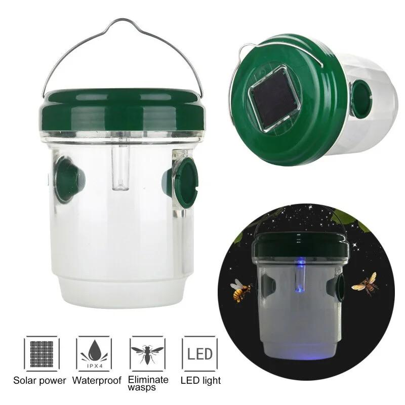 1PC Solar Fruit Fly Catcher LED Light Orchard Non-toxic Waterproof Insect Killer Pest Bees Control Garden Repellent