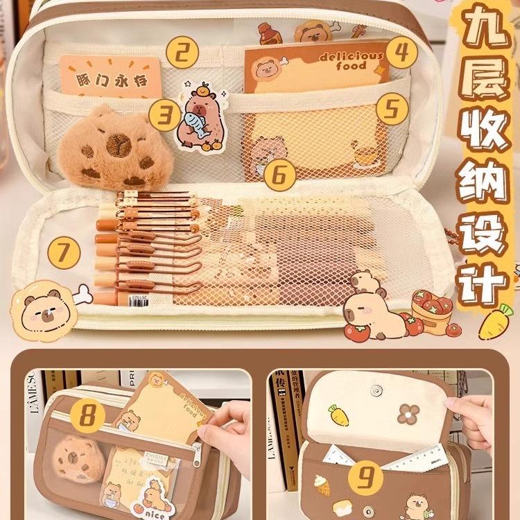 Girls' Elementary School Stationery Box, Junior High School High-value Pencil Case, Girls' Children's Multi-layer Large-capacity Pencil Case