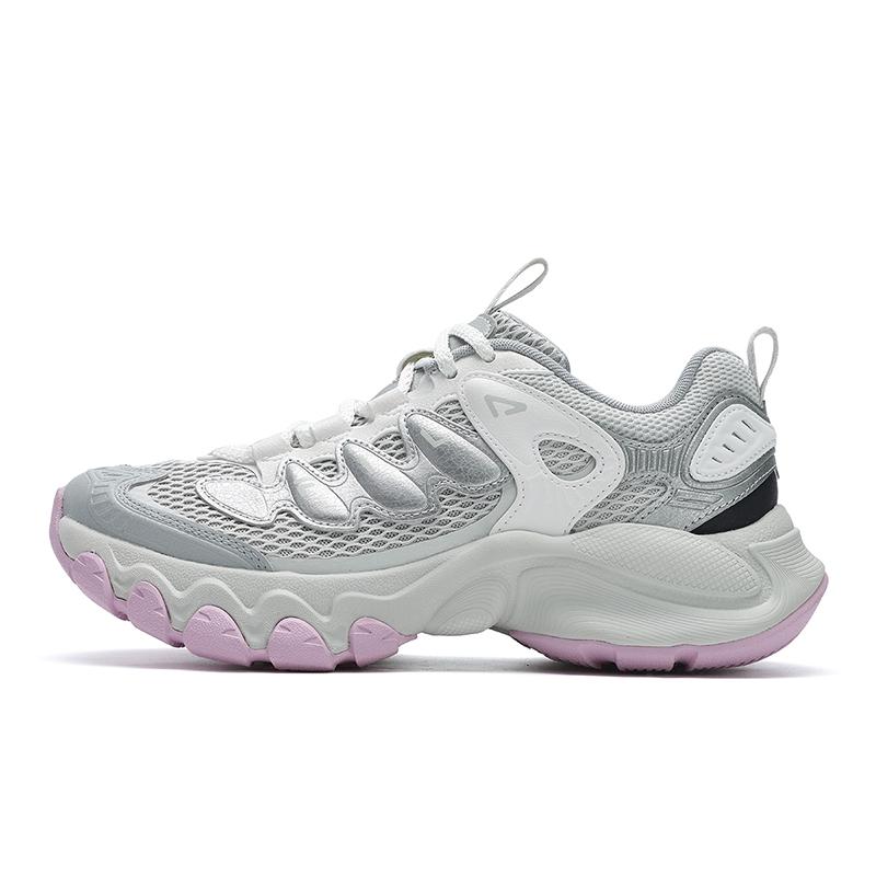 New FILA TRUFFLE Cushioning Abrasion Resistant Breathable Low Top Running Shoes Women's Silver F12W521112FFB