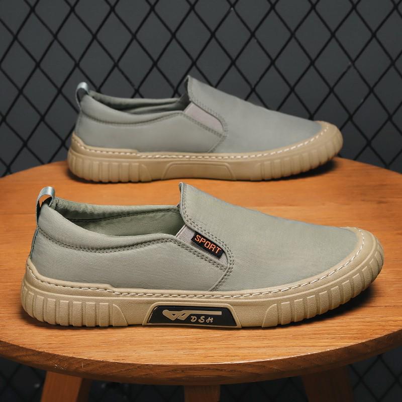 Men's Summer Ice Silk Breathable Slip-On Canvas Shoes