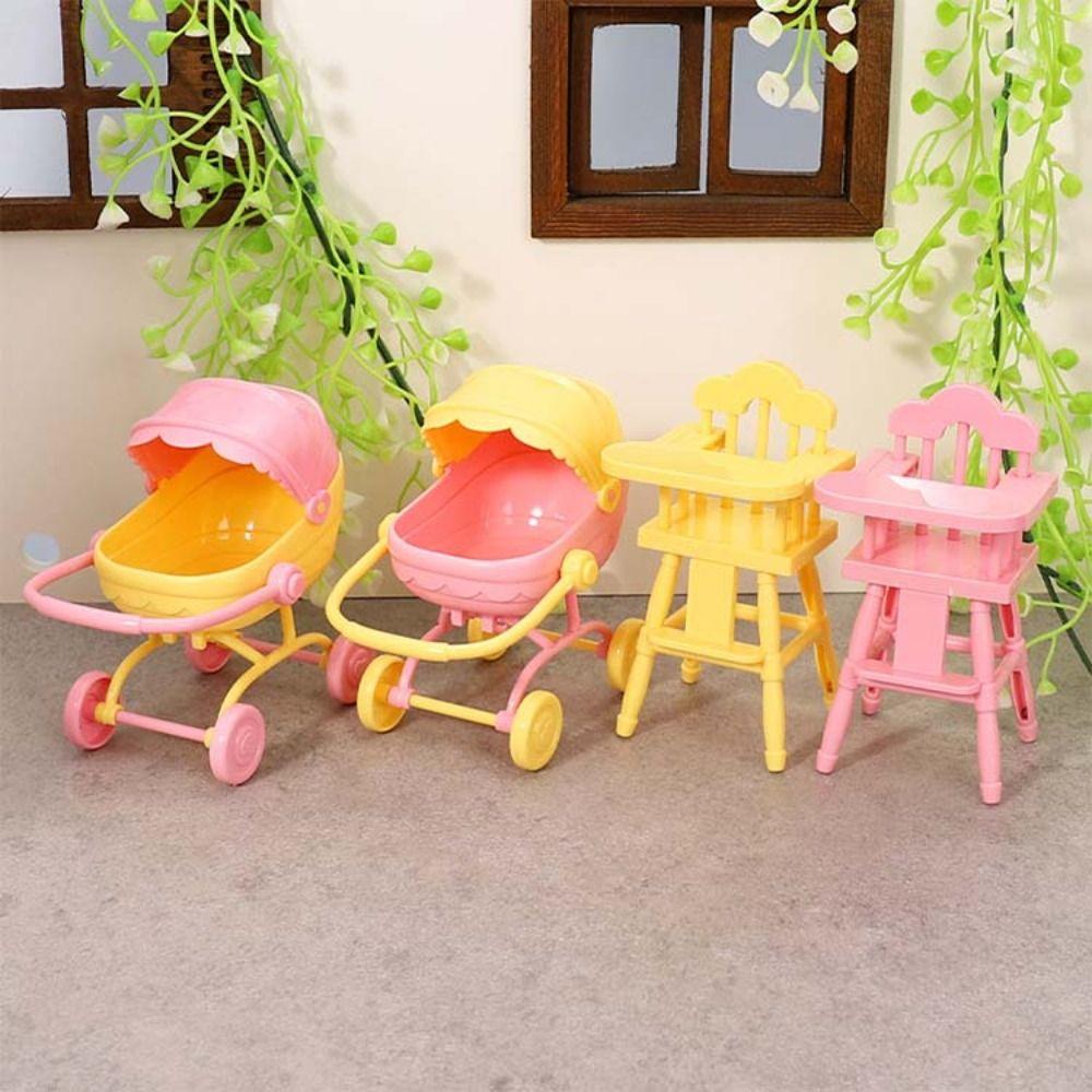 High Chair Dollhouse Stroller Simulation Dollhouse Baby Furniture Girl Gifts