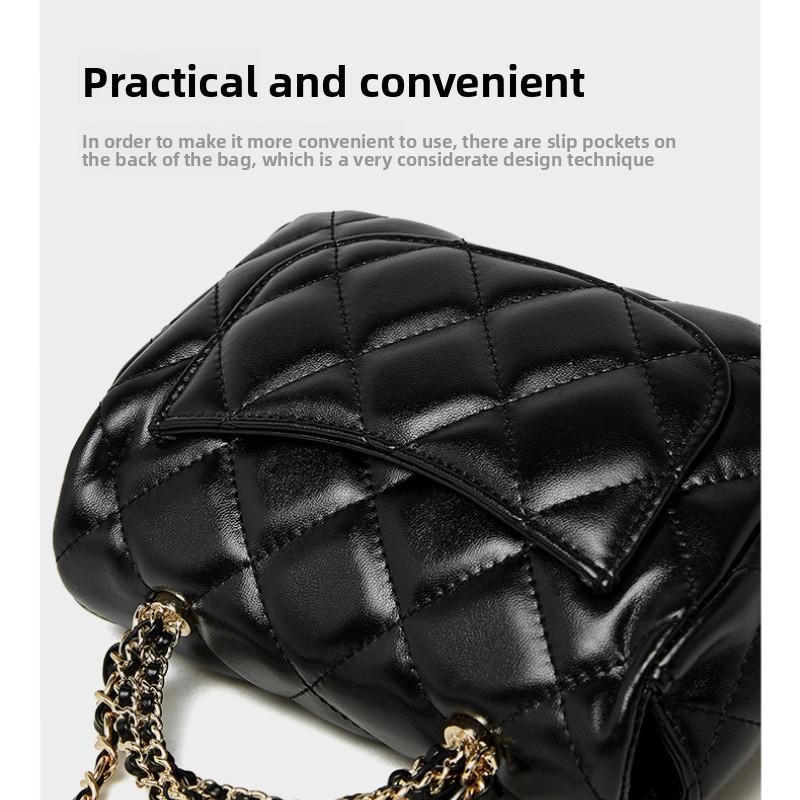 Bag Women's Small Fragrant Wind Metal Chain Rhombus Handbag Versatile One Shoulder Crossbody Medieval Women's Bag