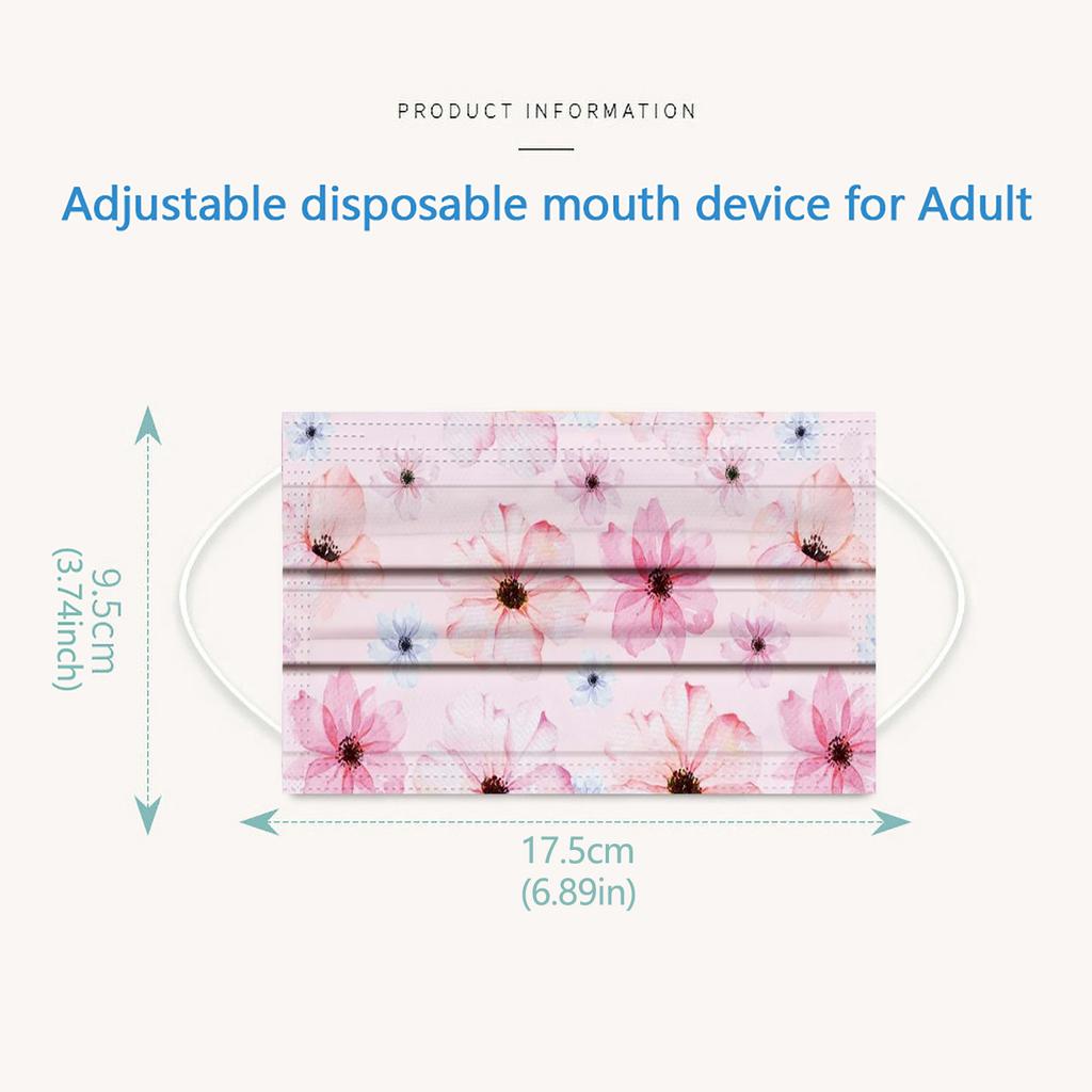 Adult Mask Disposable Face Mask Industrial 3Ply Ear Loop 10/20/30/40/50/100PCS