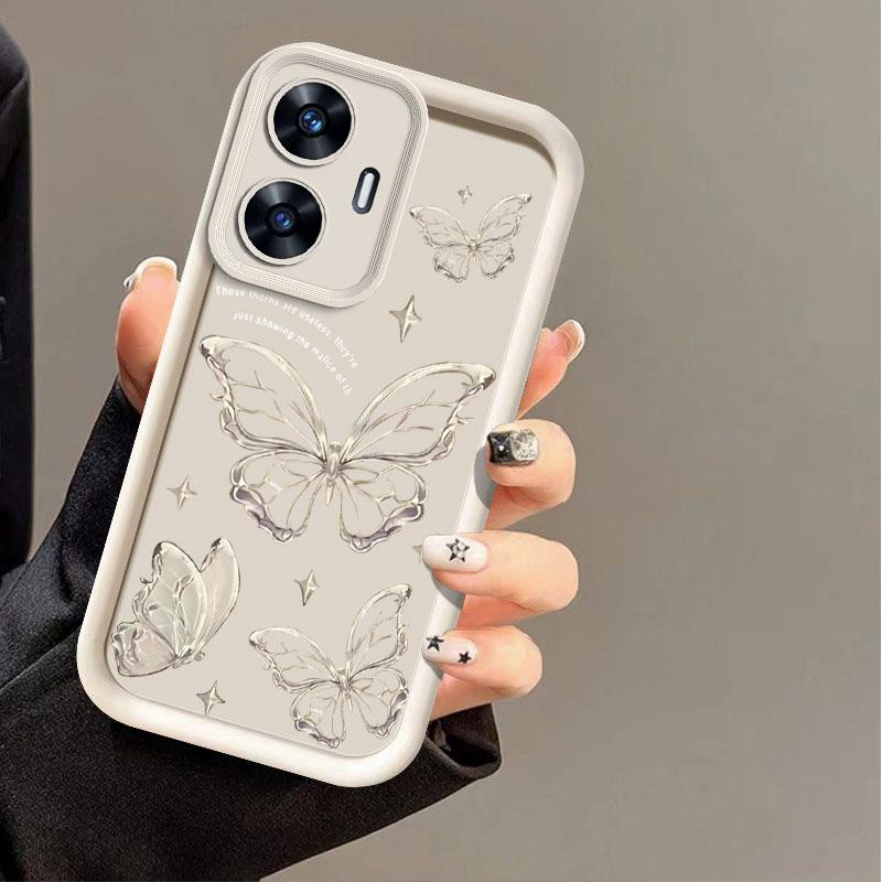 C55 Love Butterfly Sky Eye Ladder Phone Case For Realme C67 C65 C53 C51 C35 C33 C31 C30 C25 C21 C20 C17 C15 C12 C11 Cover