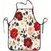 1pc Vintage Peony Floral Print Apron, Durable And Easy To Clean, Adjustable Waistband, Polyester Material, for Kitchen Cooking, Gardening, Orchard Pic