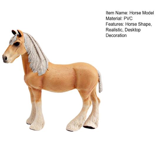 PVC Horse Model Simulation Horse Figurine Realistic Miniature Horse Collectible Toy Desktop Decoration Ornament