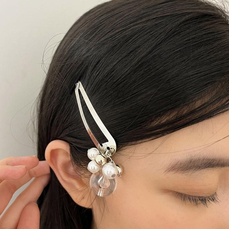 Fashionable Hair Fixation Accessory Beautiful Pearls Hair Clip Accessory Unique Hair Pin Barrettes for Parties Dates