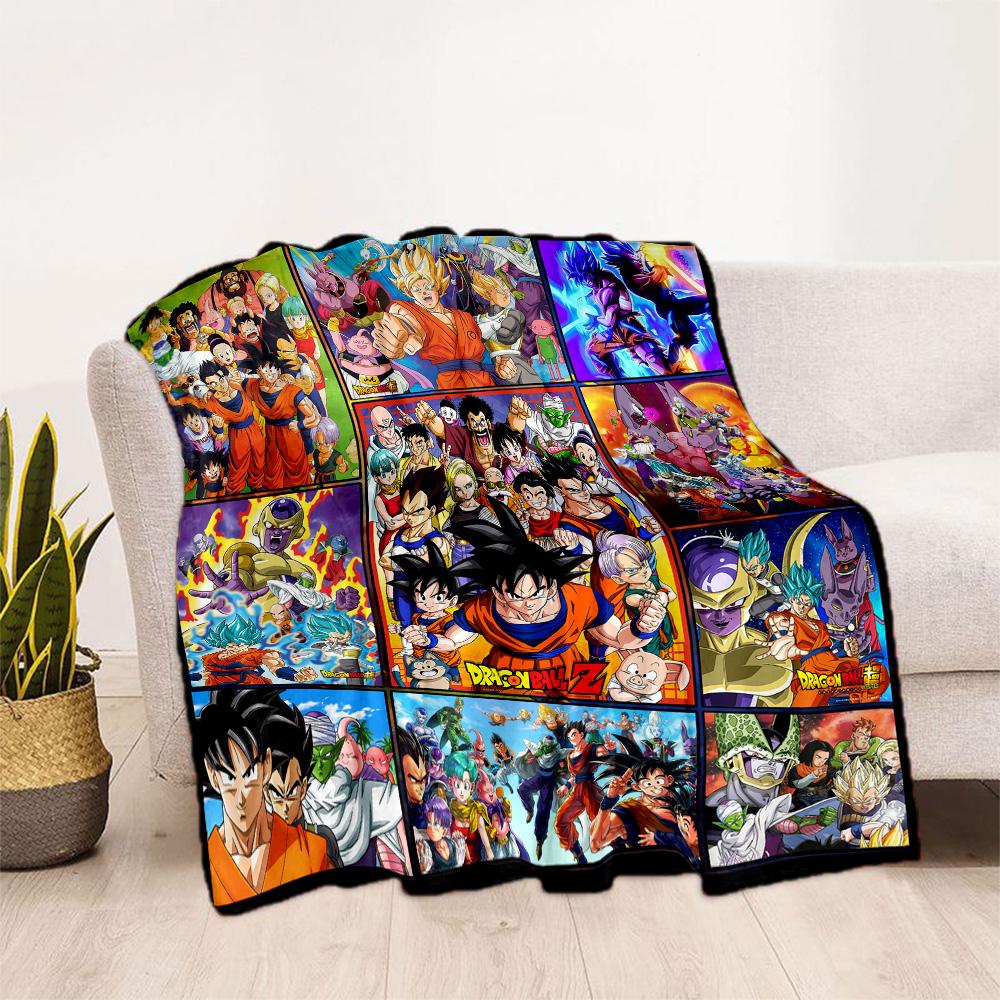 Dragon Ball Characters Blankets Are Suitable for Living Rooms,making Them an Ideal Choice for Outdoor Travel and Gifts.