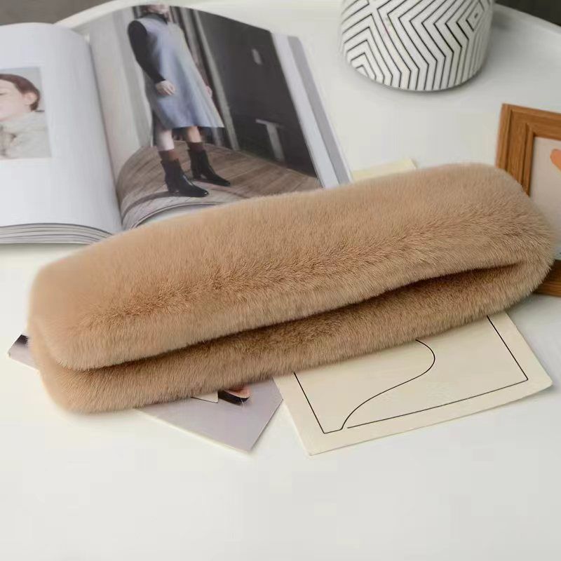 Scarf Warm Double-sided Fur Collar Scarf Simple Imitation Rex Rabbit Lady Winter