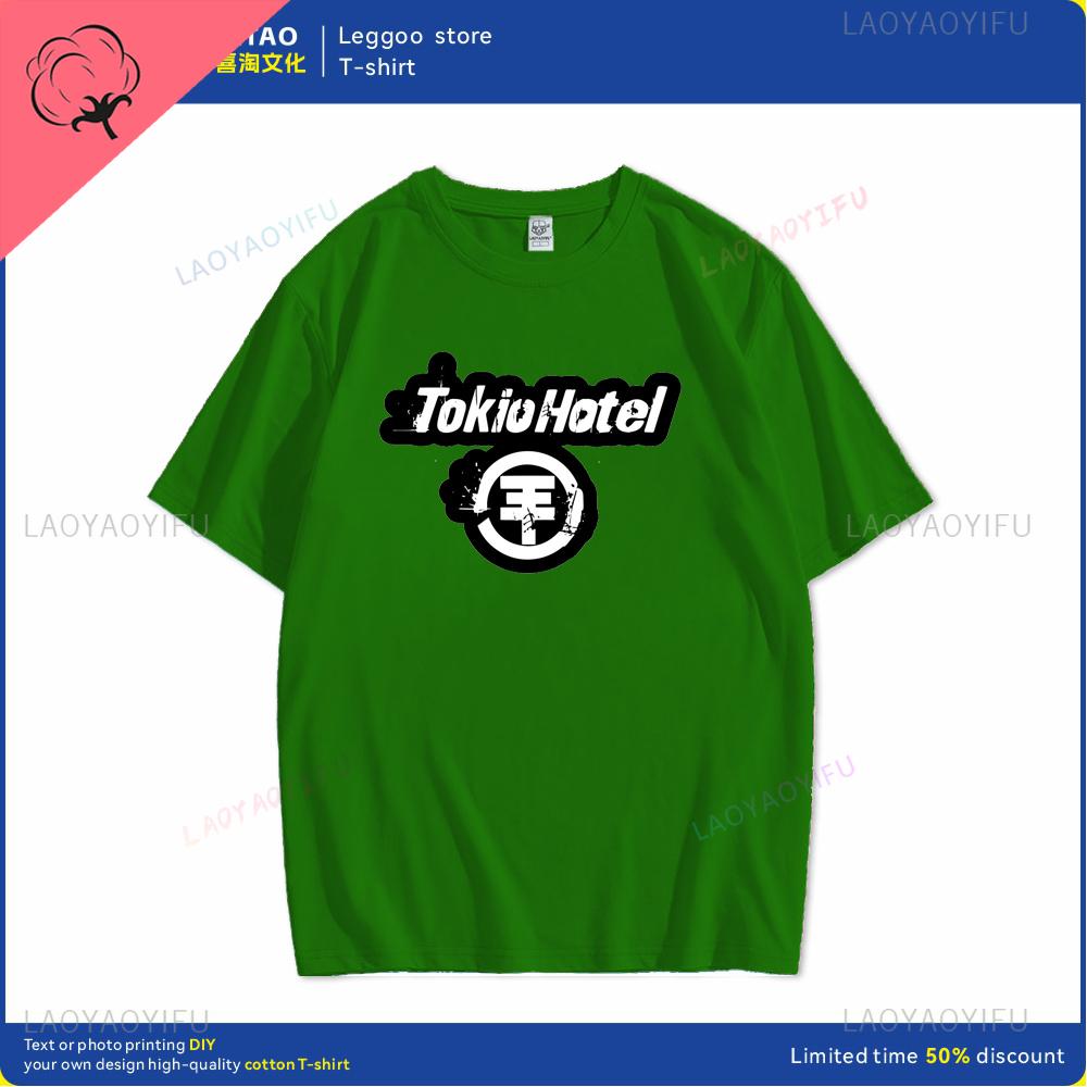 Tokyo Bedrucktes Muster Lässiges Baumwoll-T-Shirt Geeignet für Männer und Frauen Kurzärmelig Rundhals Sommerkleidung