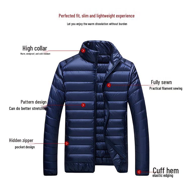 Men's Plus Size Lightweight Winter Down Jacket – New Fashion Warm Youth Coat