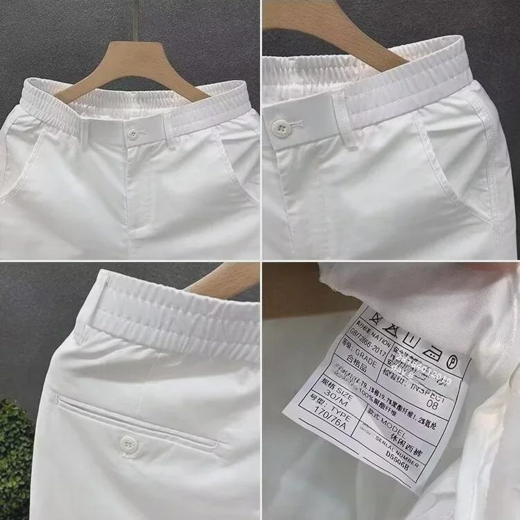 Washed Cotton High-Quality Men's Trendy Summer Shorts - New White Japanese Style