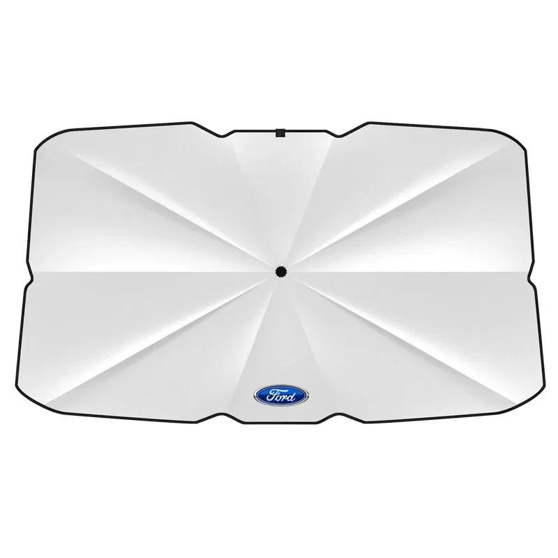 

2025 Hot For Ford Car Sunshade Windshield Umbrella Front Window Sun shade UV Protection For Ford Ranger C-Max SMax Focus MK3 Gal