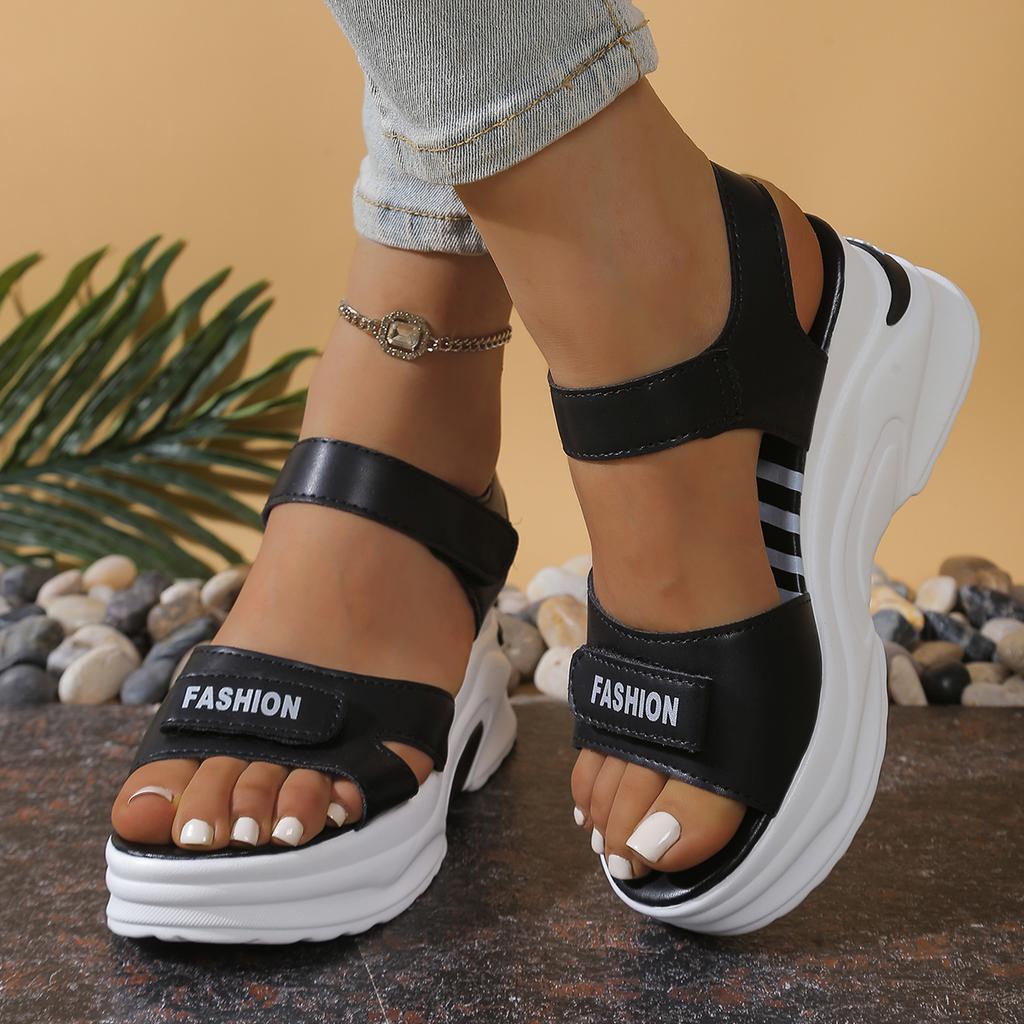 Women Platform Wedge Sandals Summer Fashion Comfortable Shoes Women Light Casual Velcro Beach Shoes