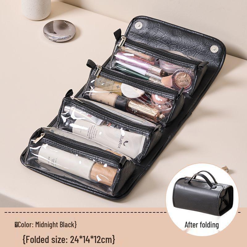 Removable Foldable Waterproof Makeup & Toiletry Bag with Wet/Dry Separation and Four Compartments