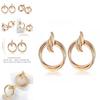 Modern European Fashion Round Alloy Earrings Eye-catching Minimalist Jewelry
