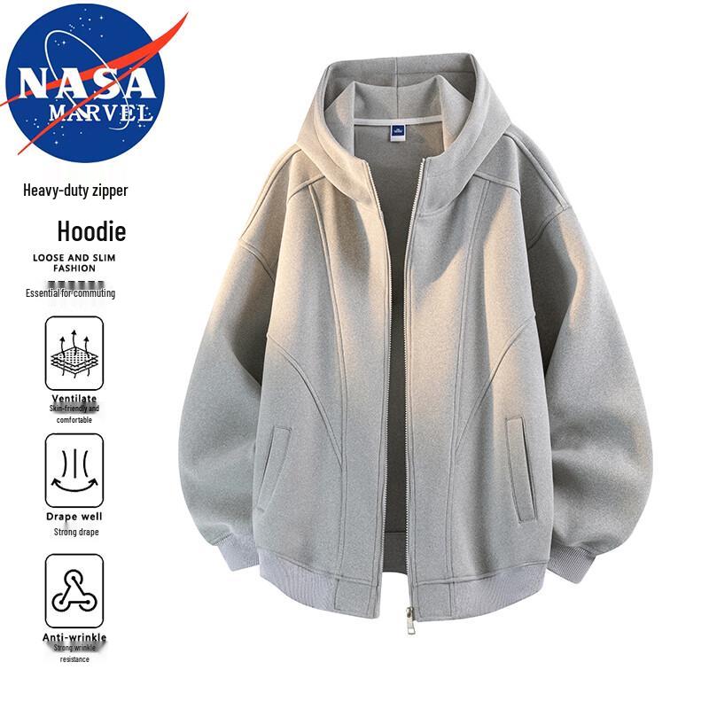 NASA MARVEL Men's Heavyweight Hooded Zip-Up Jacket