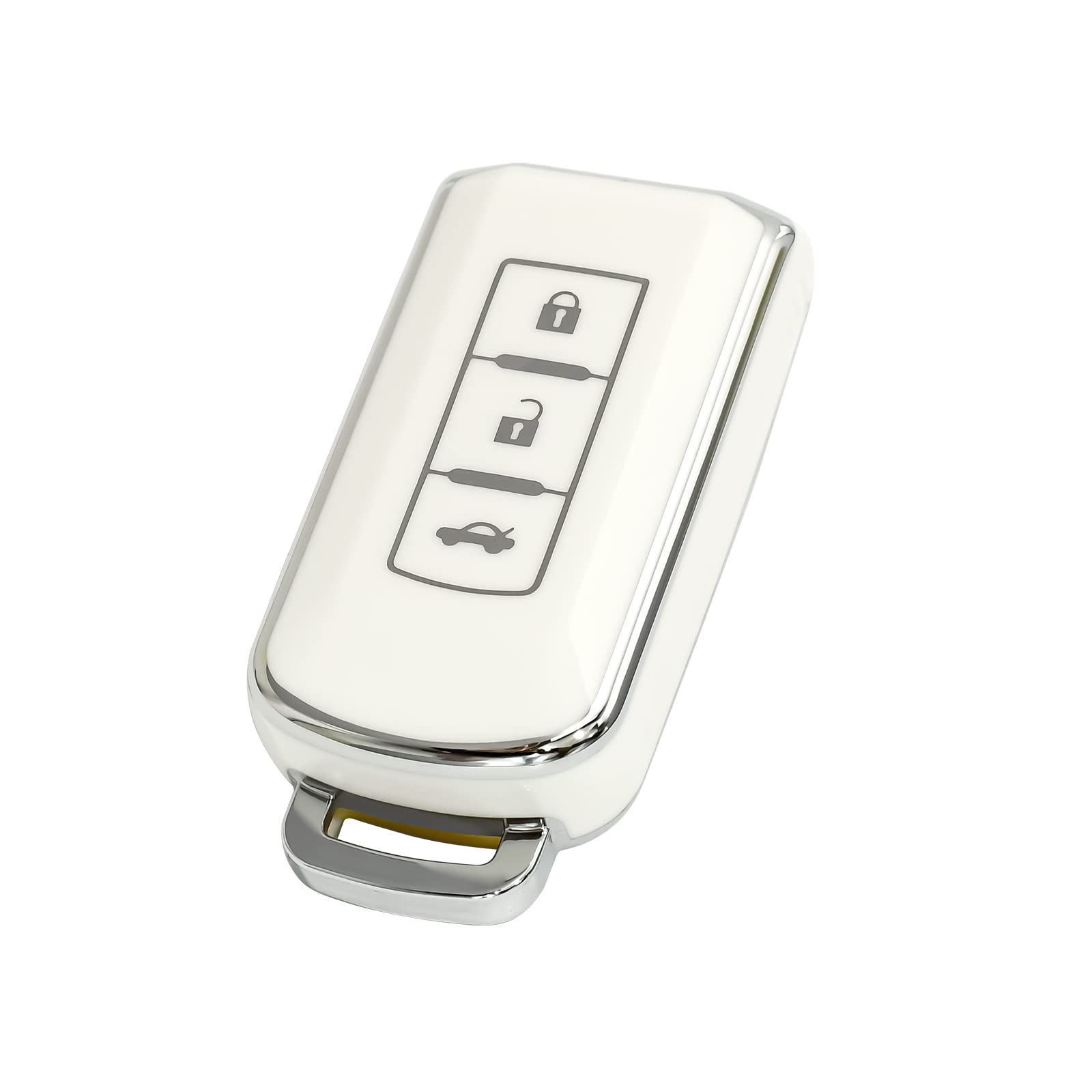 

OFFCURVE Smart Key Case for Mitsubishi Key Cover, 3 Buttons, Shockproof, Scratch-Resistant, Keychain, Stylish, білий