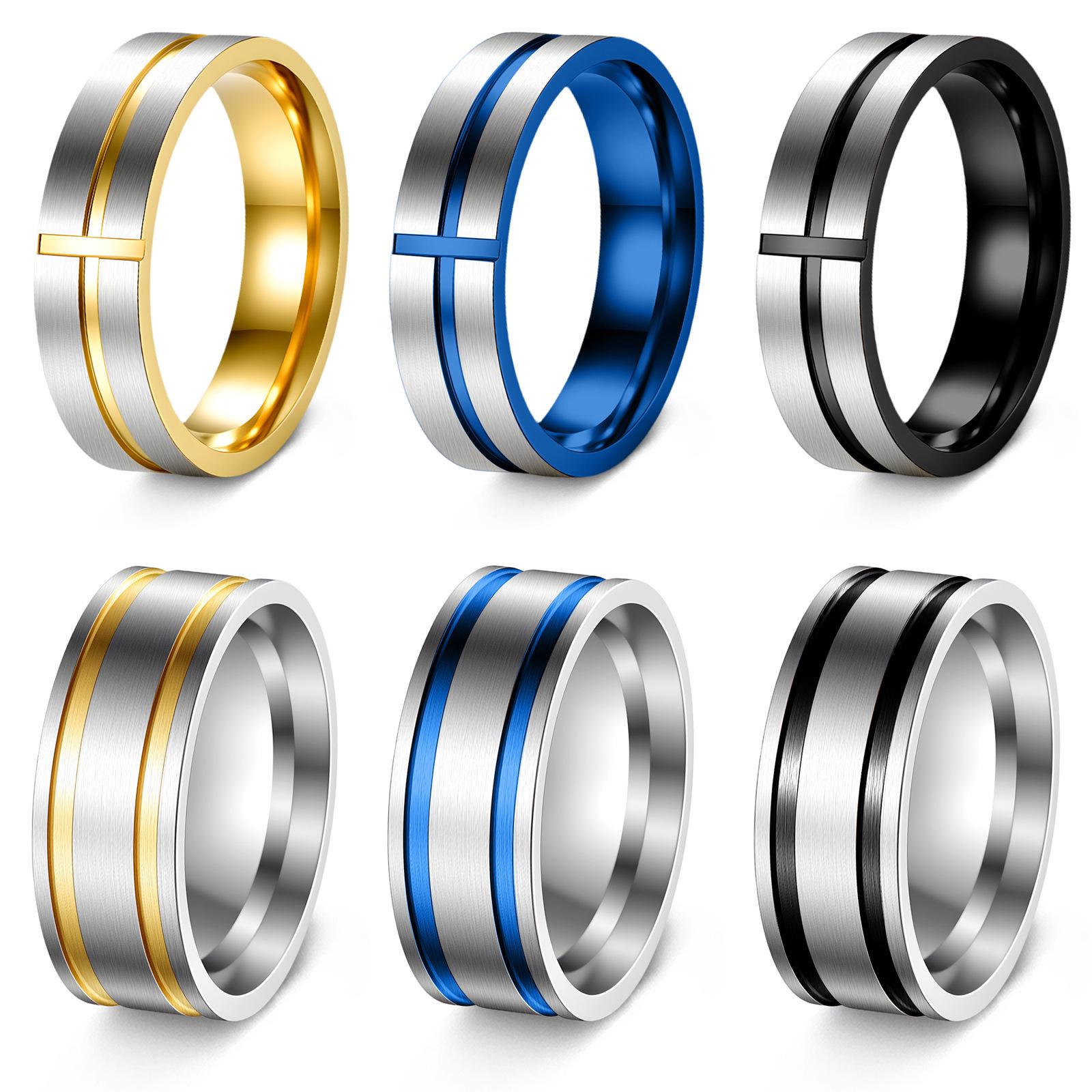 European American Fashion Cross Ring: Men s Matte Stainless Steel Titanium Jewelry Size 12