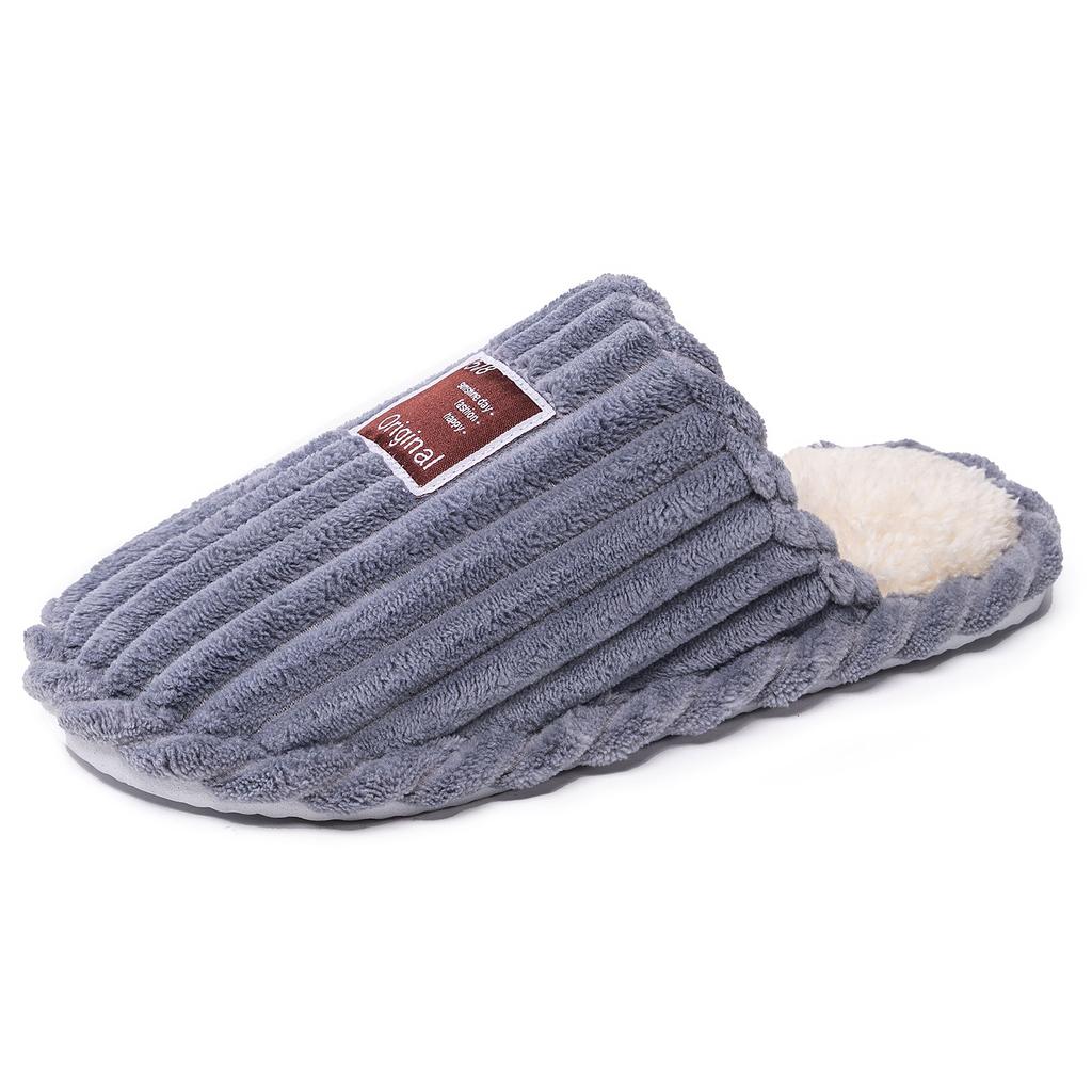 Winter Home New Cotton Slippers, Cross-border Leisure and Comfortable Furniture, Cotton Shoes with Added Velvet On One Foot, Cotton Slippers