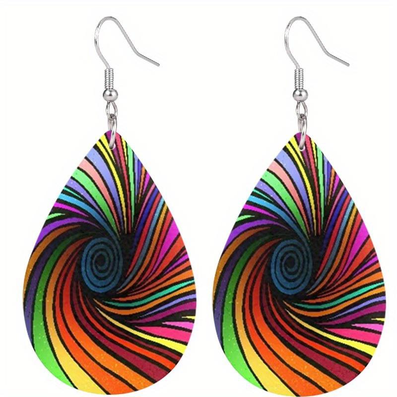 Swirls PU Leather Earrings Elegant Charming Earrings Trendy Female Earrings Fashion Female Earrings Mother's Day Gifts Christmas Gifts