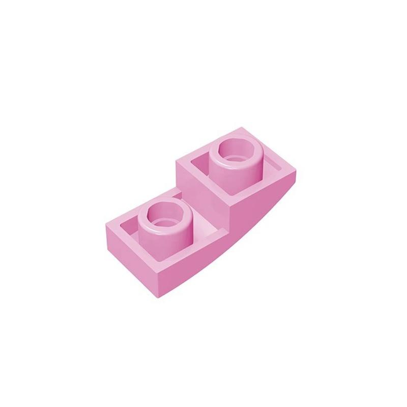 

10PCS Puzzle Particle 24201 1x2 Curved Inverted Building Blocks Kit Bricks Slope DIY Toys Children Kid Gifts 10pcs розовый